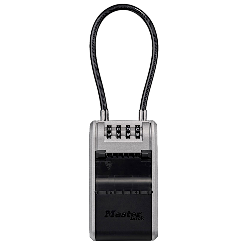 MASTER LOCK 5482EURD Portable Combination Key Box With Cable Shackle - Resettable Combination With Cable