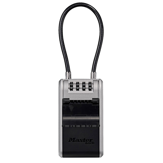 MASTER LOCK 5482EURD Portable Combination Key Box With Cable Shackle - Resettable Combination With Cable