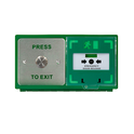 ICS Dual Unit MCP110 Call Point With 19mm Stainless Steel Exit Button - Horizontal DBB-H-02-110-H
