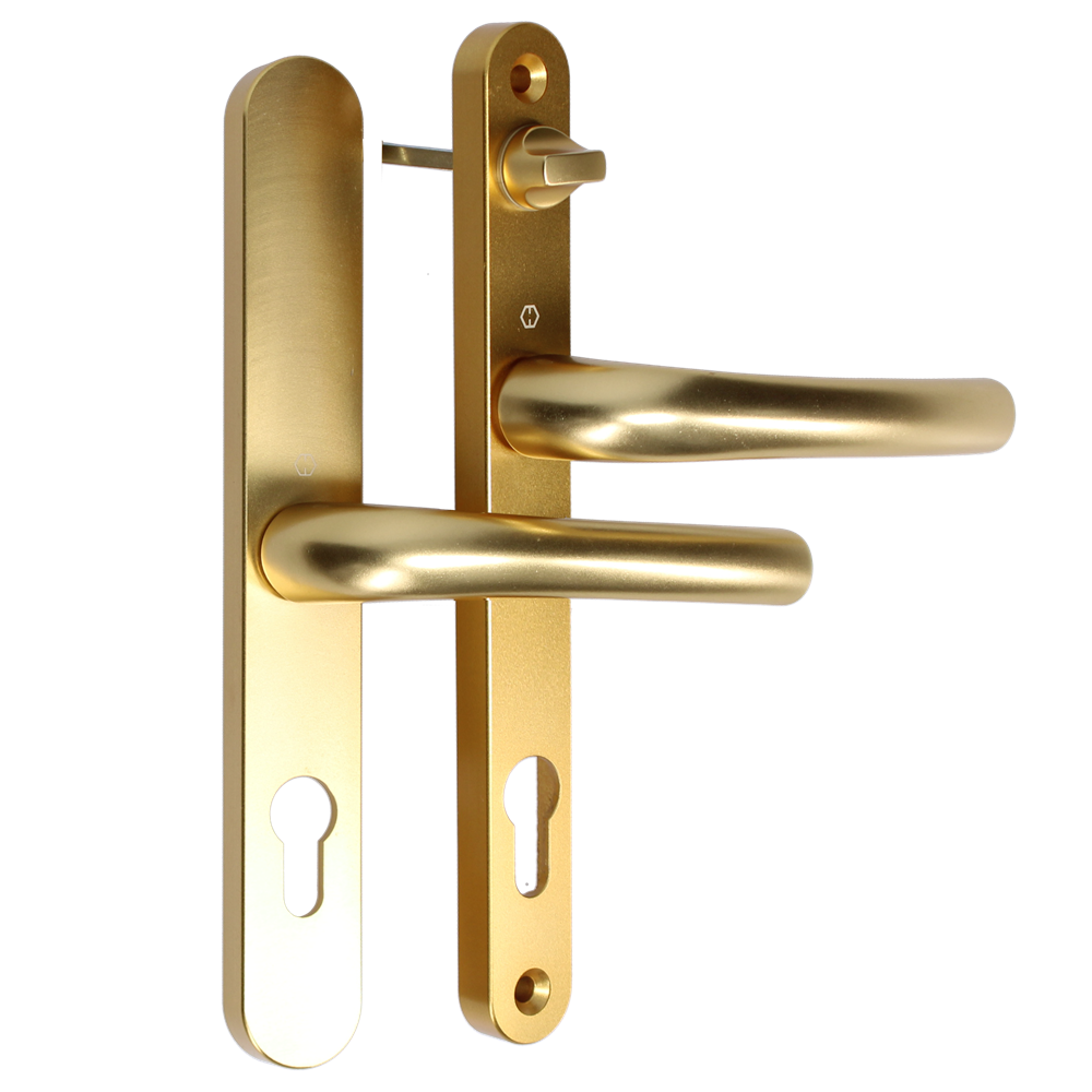 HOPPE Tokyo 92/62 Lever/Lever Narrow Backplate Door Handle With Internal Turn 1710RH/3633N/3623N - Gold
