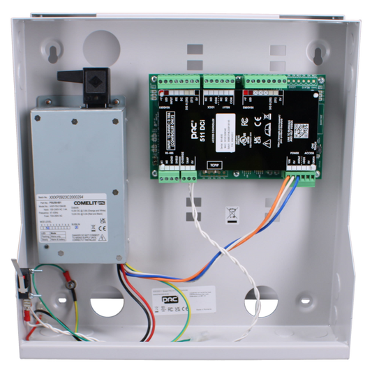 PAC 511 DCi Single Door IP Controller C/W 3.6A PSU 30511 - In Metal Cabinet