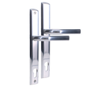 MILLENCO Lever/Lever Sprung Handle 117mm Centres - Polished Silver