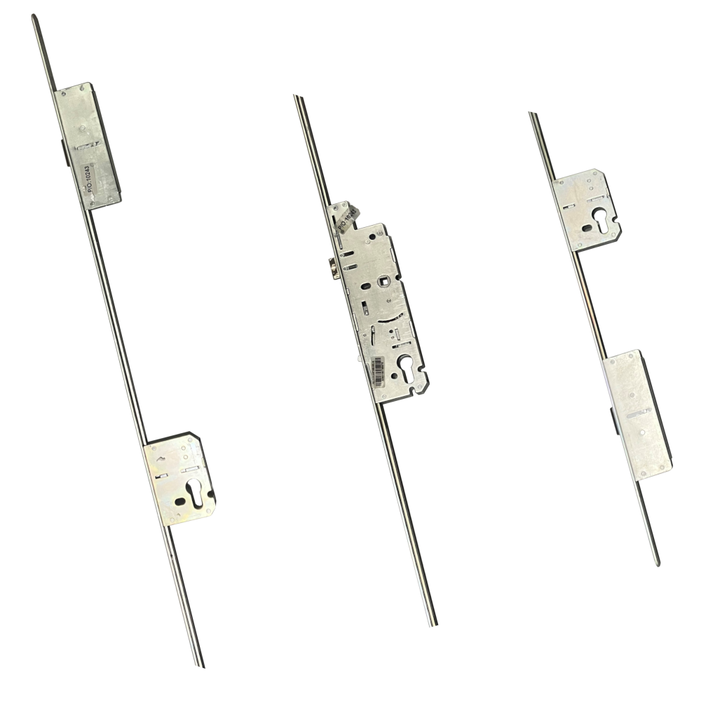 FULLEX XLC Crimebeater Flexi Lock Latch & Hookbolt Split Spindle 2 Deadbolts - 45/92 20mm Faceplate