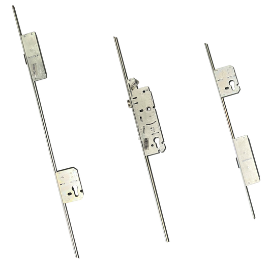 FULLEX XLC Crimebeater Flexi Lock Latch & Hookbolt Split Spindle 2 Deadbolts - 45/92 20mm Faceplate