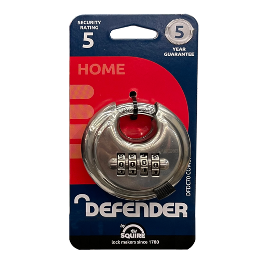DEFENDER By Squire Combination Disc Padlock - Carded