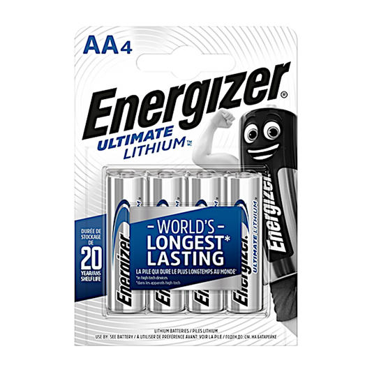 ENERGIZER AA Ultimate Lithium Battery - AA - 4 Pack