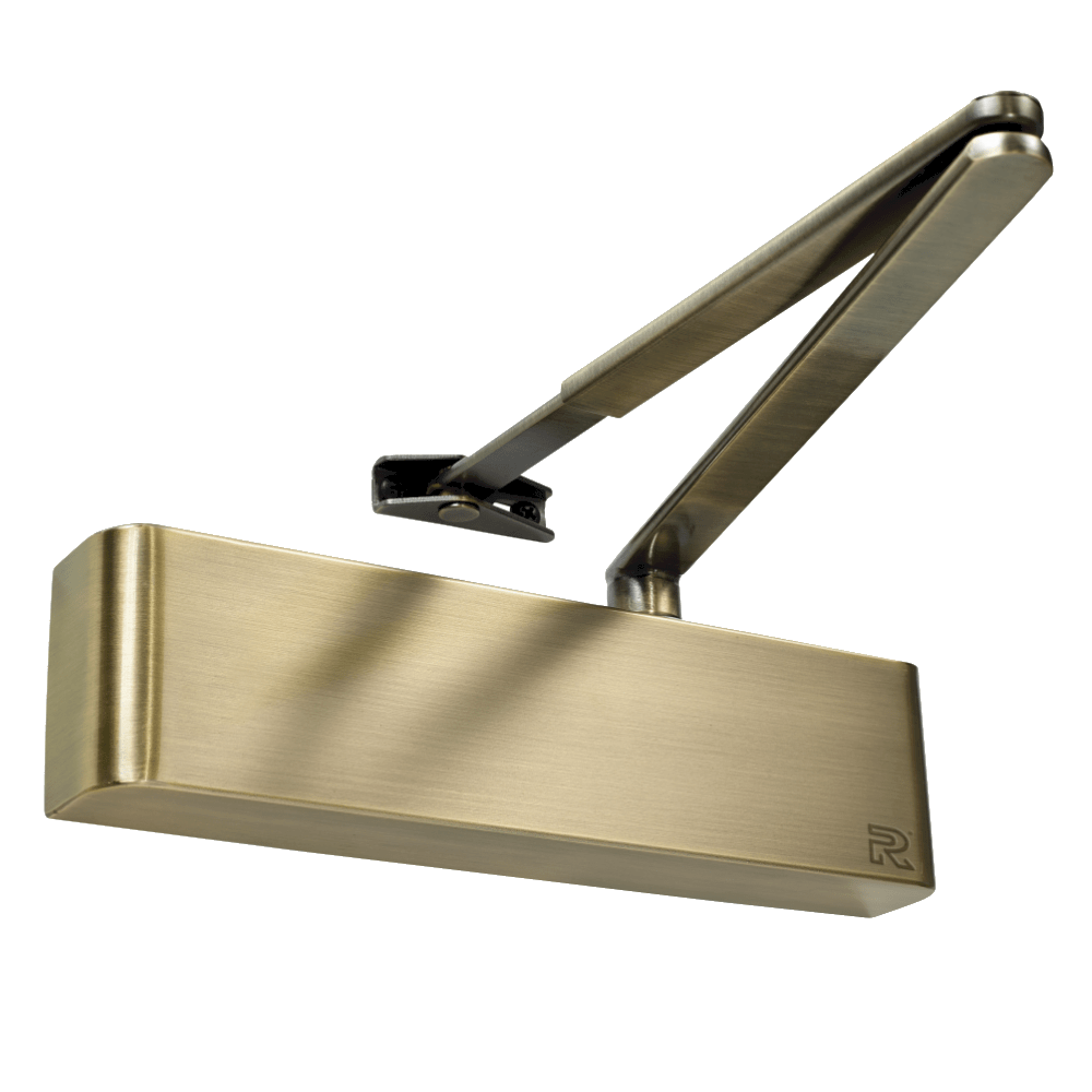 RUTLAND Fire Rated TS.9205 Door Closer Size EN 2-5 With Backcheck & Delayed Action - Antique Brass