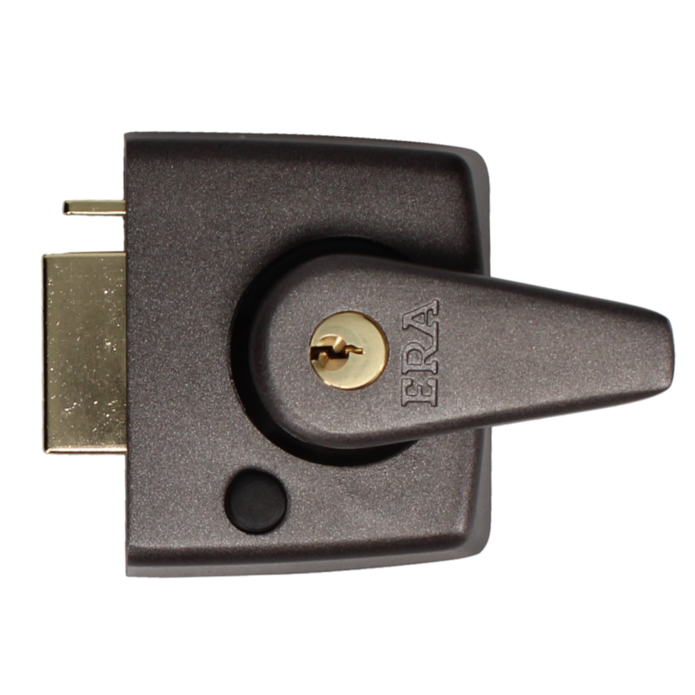 ERA 183 & 193 Deadlocking Nightlatch - 40mm Grey With Brass Cylinder Boxed