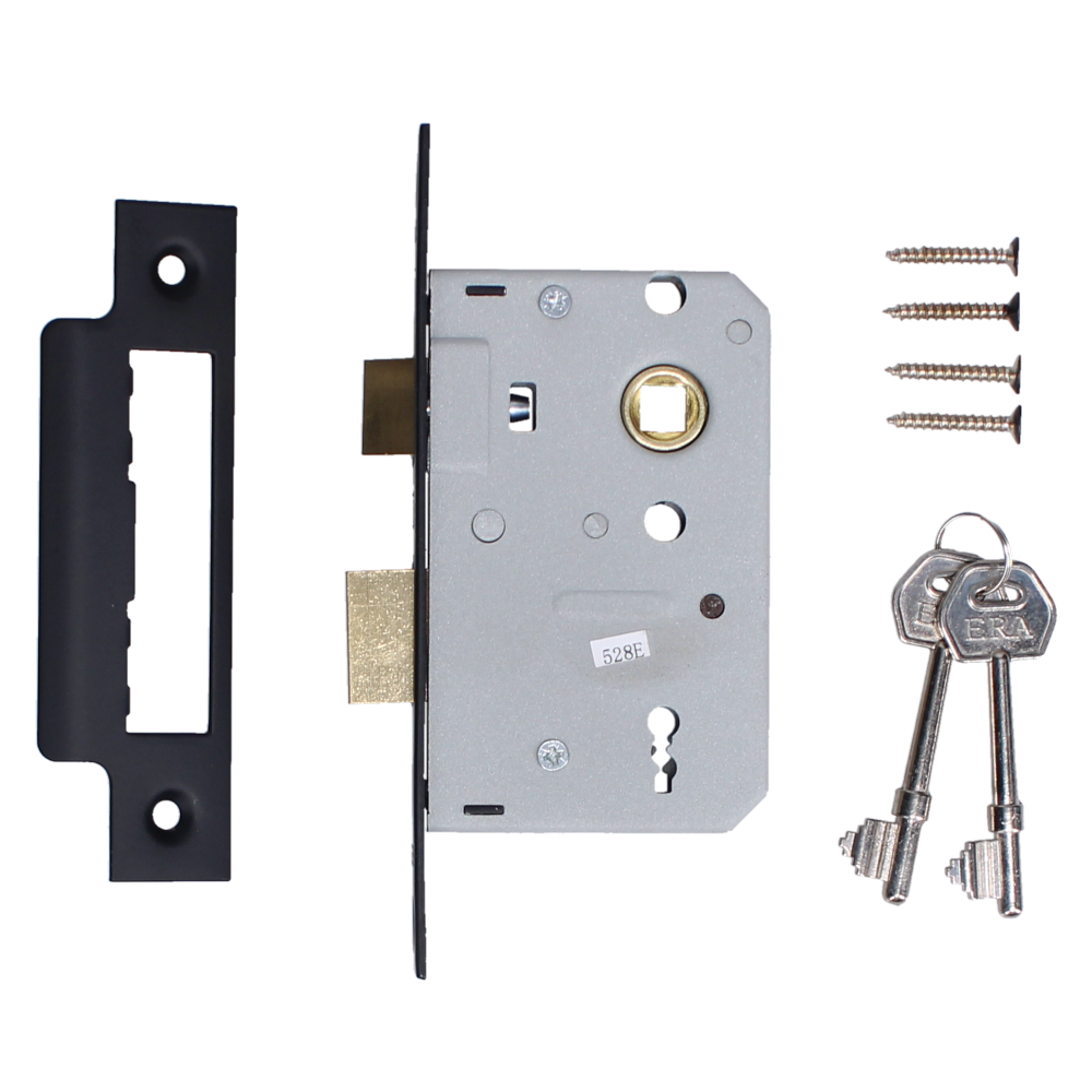 ERA 473 & 573 3 Lever Sashlock - 65mm Black Carded