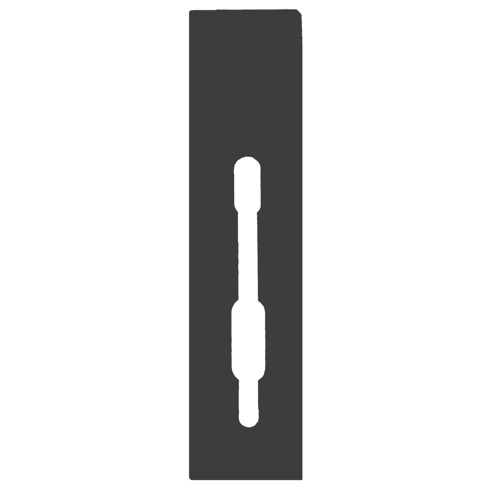 SASHSTOP Torchguard Door Handle Protector 35/35 Backset 300mm x 70mm - Short Below/Below Anthracite 223805