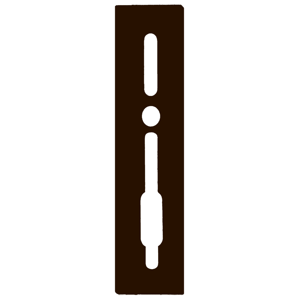 SASHSTOP Torchguard Door Handle Protector 35/35 Backset 300mm x 70mm - Long Above/Below Brown 223706