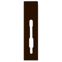SASHSTOP Torchguard Door Handle Protector 35/35 Backset 300mm x 70mm - Short Below/Below Brown 223806