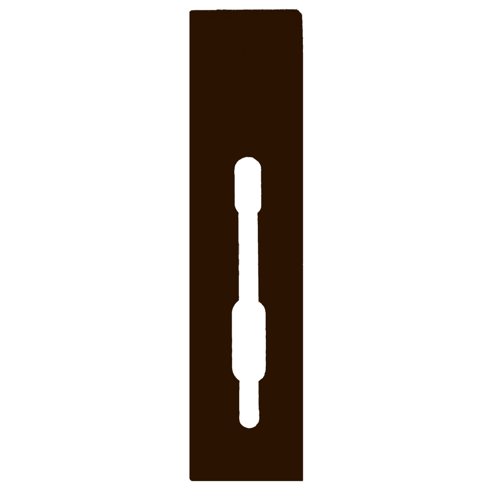 SASHSTOP Torchguard Door Handle Protector 35/35 Backset 300mm x 70mm - Short Below/Below Brown 223806
