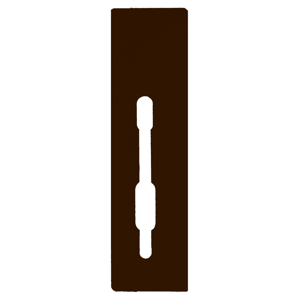 SASHSTOP Torchguard Door Handle Protector 30/45 Backset 300mm x 75mm - Short Below/Below Brown 223606