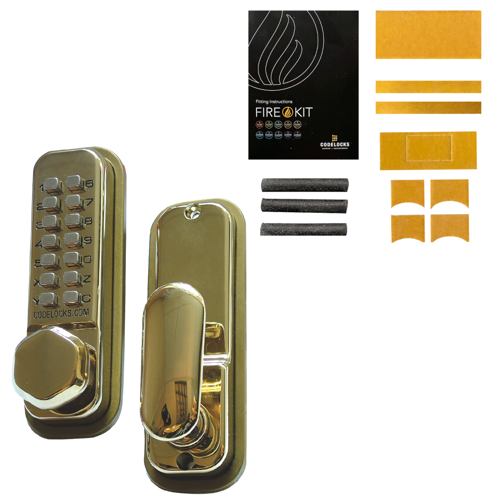 CODELOCKS CL255 Digital Lock With Optional Holdback - CL255 PB With Fire Kit