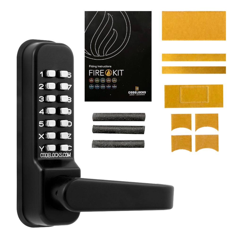 CL0400 Marine By Codelocks Digital Lock - Black - CL0410 Without Passage Set With Fire Kit