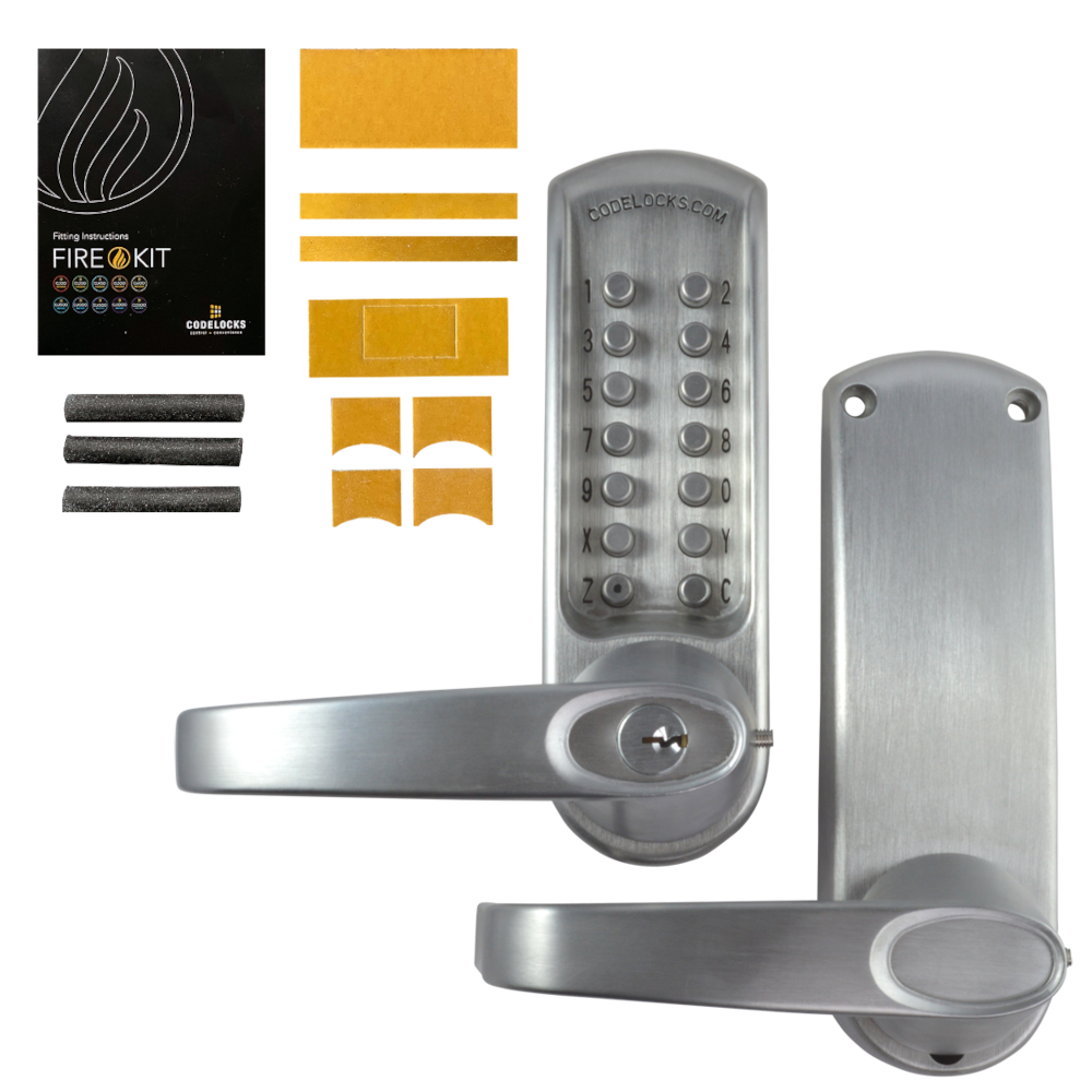 CODELOCKS CL610 Series Digital Lock With Tubular Latch - CL615 With Passage Set And Fire Kit