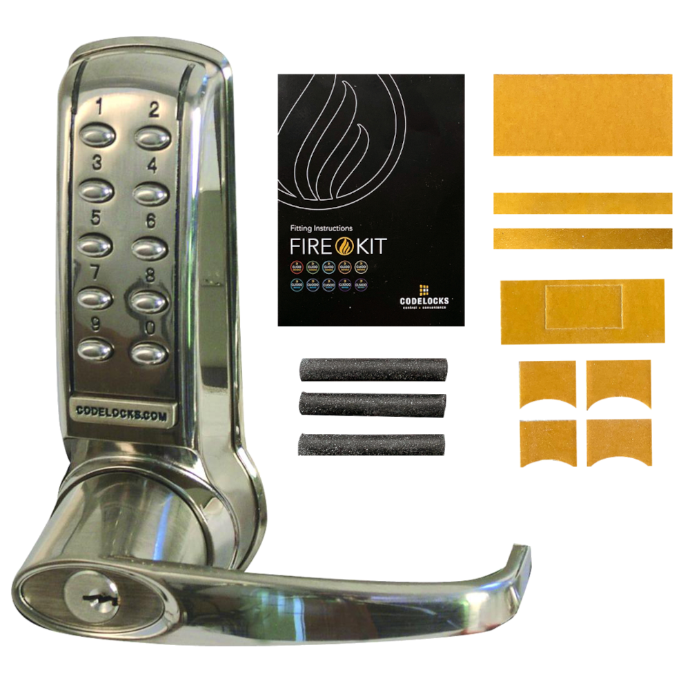 CODELOCKS CL4010 Battery Operated Digital Lock - CL4010L Lever Operated With Fire Kit