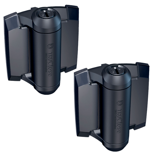 D&D Truclose Regular Hinges for Metal Gates - With Black Trims