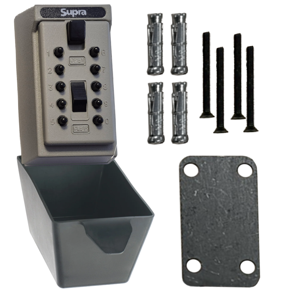 SUPRA 001409 Key Safe Complete With Cover - With Backplate