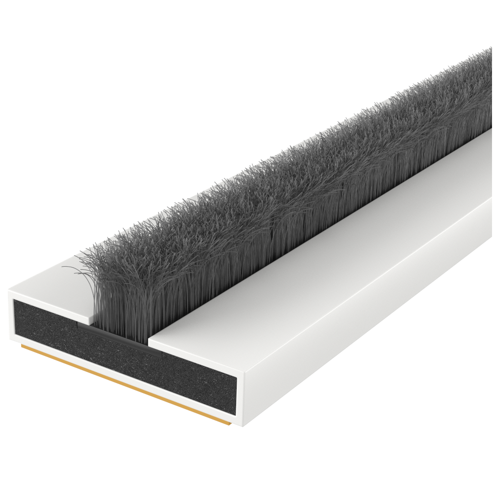 FIRESTOP Intumescent Strip 2.1m x 4mm Fire & Smoke Brush Seal - 20mm White (1 Hour) FS134