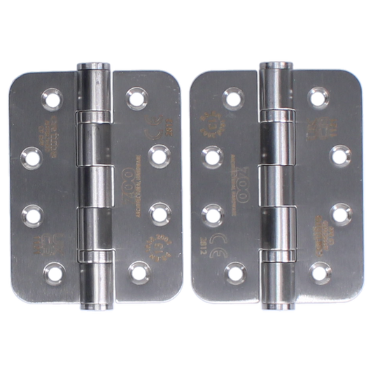 ZOO Ball Bearing Hinge ZHSS243 Grade 13 Certifire/CE/UKCA - Satin Stainless Steel (1 Pair)