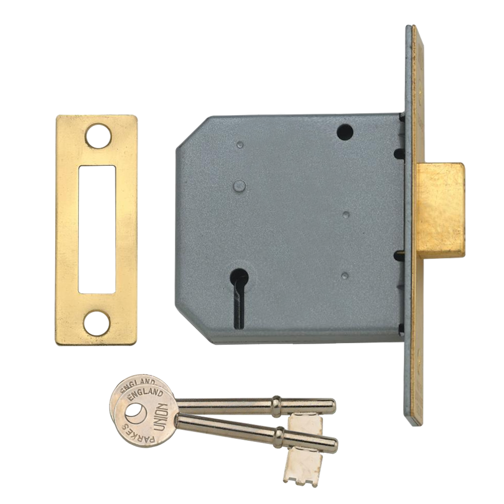 UNION 2177 3 Lever Deadlock - 75mm PL KA M101M Bagged