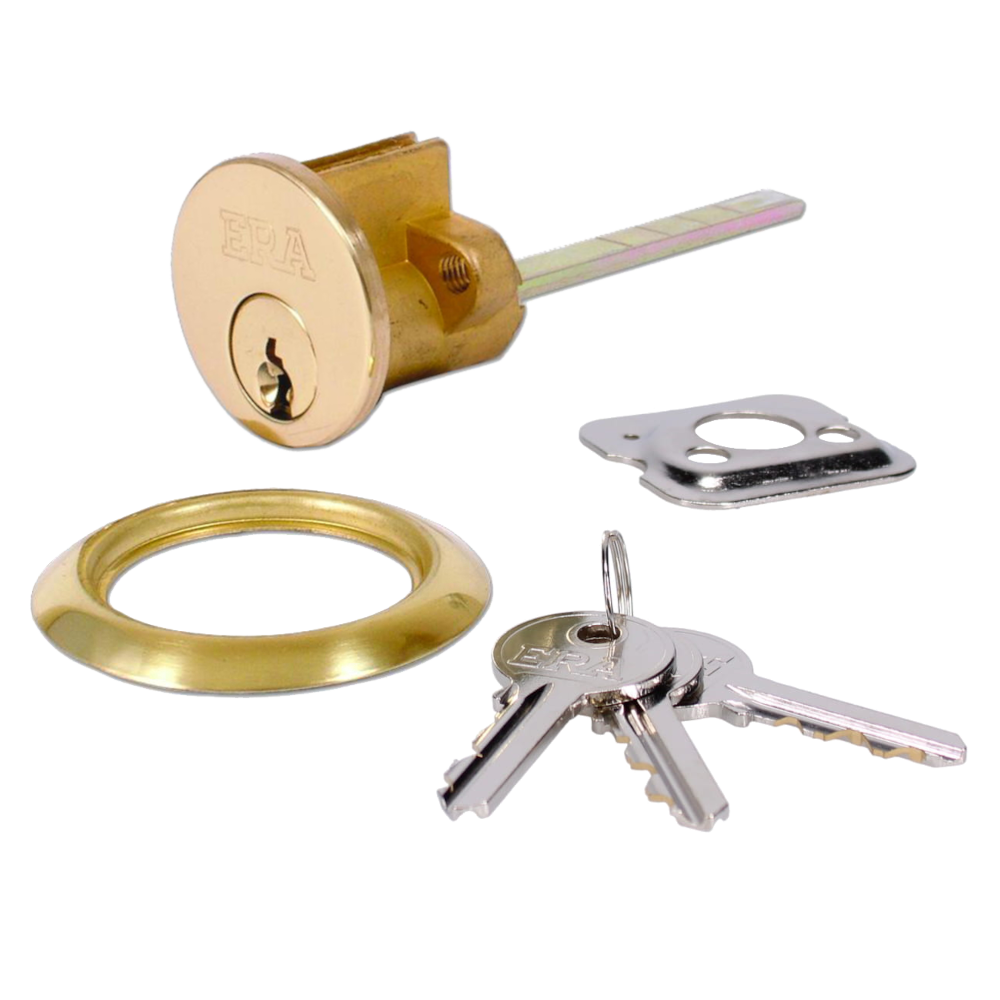 ERA 863 5-Pin Rim Cylinder - PB KD Boxed - 863-31