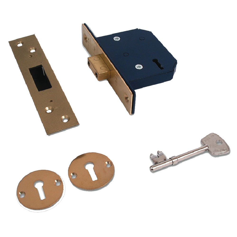 WILLENHALL LOCKS M5 5 Lever Deadlock - 64mm PB MK Boxed
