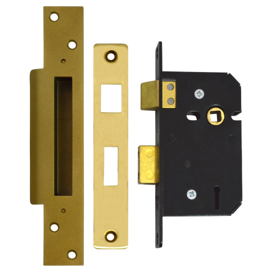 WILLENHALL LOCKS M5 5 Lever Sashlock - 64mm PB MK Boxed