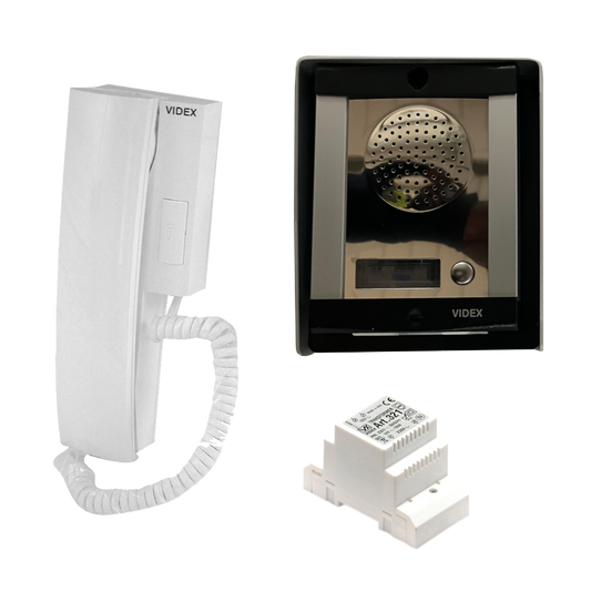 VIDEX 8K1 Audio 1 Way Intercom Kit With 3011A Handset - Flush