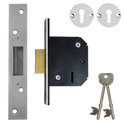 WILLENHALL LOCKS M1 5 Lever Deadlock - 64mm SC KD Boxed