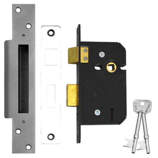 WILLENHALL LOCKS M5 5 Lever Sashlock - 64mm SC KD Boxed