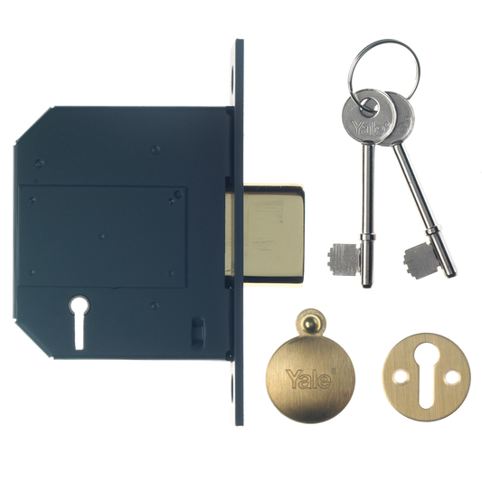 YALE PM562 5 Lever Deadlock - 75mm PB KD Visi