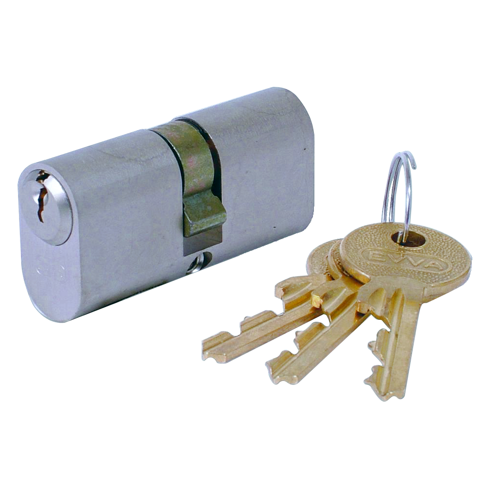 EVVA A5 ODZ Double Oval Cylinder KD - 62mm 31-31 (26-10-26) NP