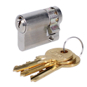 EVVA A5 HZ Euro Half Cylinder With Adjustable Cam KD - 36mm (27-9) NP