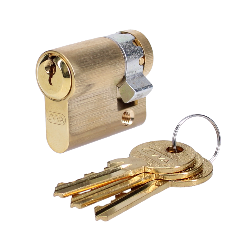 EVVA A5 HZ Euro Half Cylinder With Adjustable Cam KD - 36mm (27-9) PB