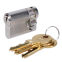 EVVA A5 HZ Euro Half Cylinder With Adjustable Cam KD - 41mm (32-9) NP