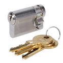 EVVA A5 HZ Euro Half Cylinder With Adjustable Cam KD - 46mm (37-9) NP