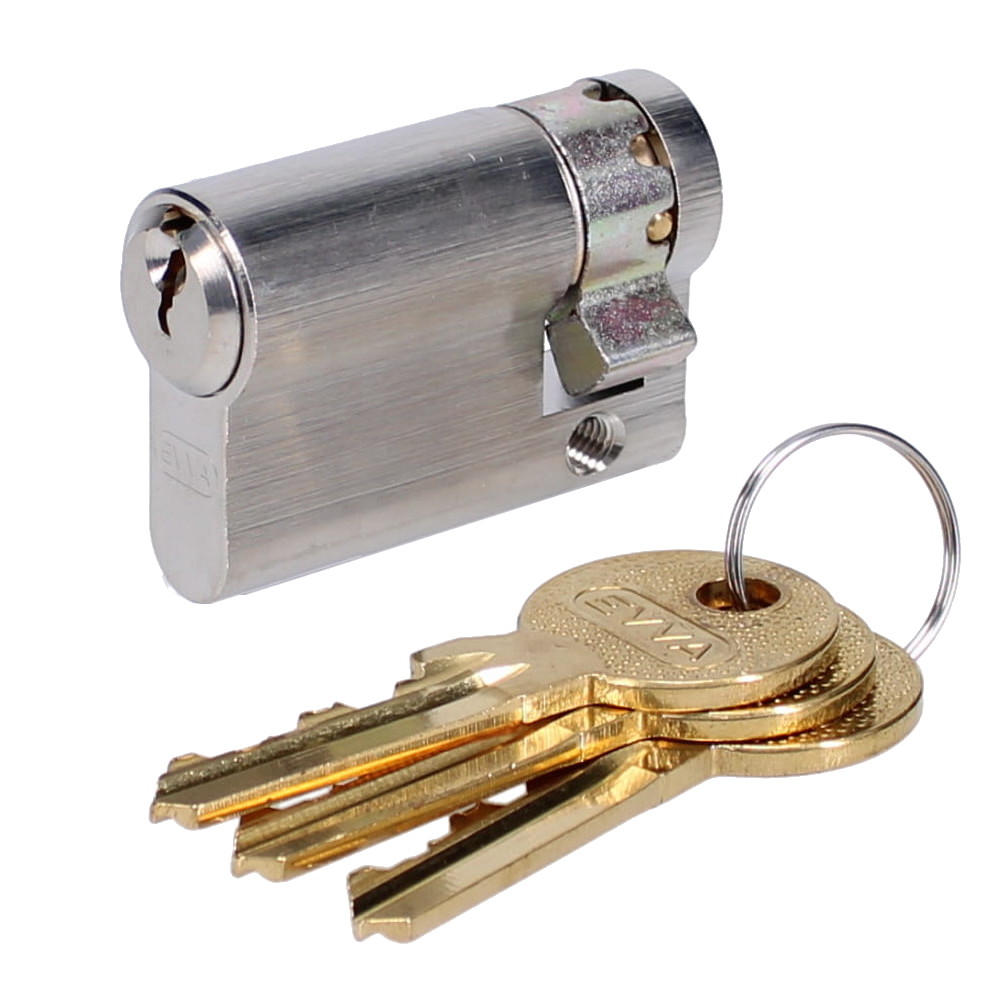 EVVA A5 HZ Euro Half Cylinder With Adjustable Cam KD - 46mm (37-9) NP