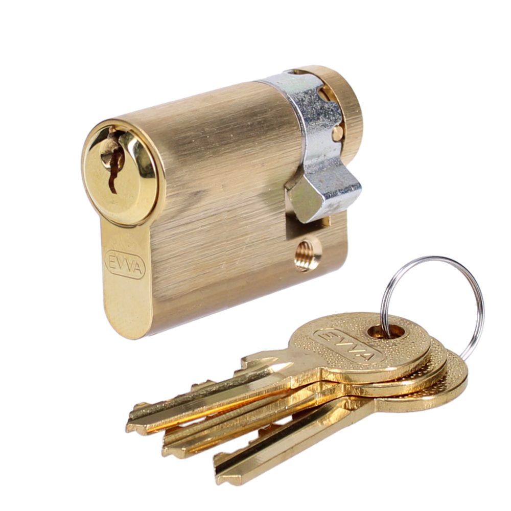 EVVA A5 HZ Euro Half Cylinder With Adjustable Cam KD - 46mm (37-9) PB
