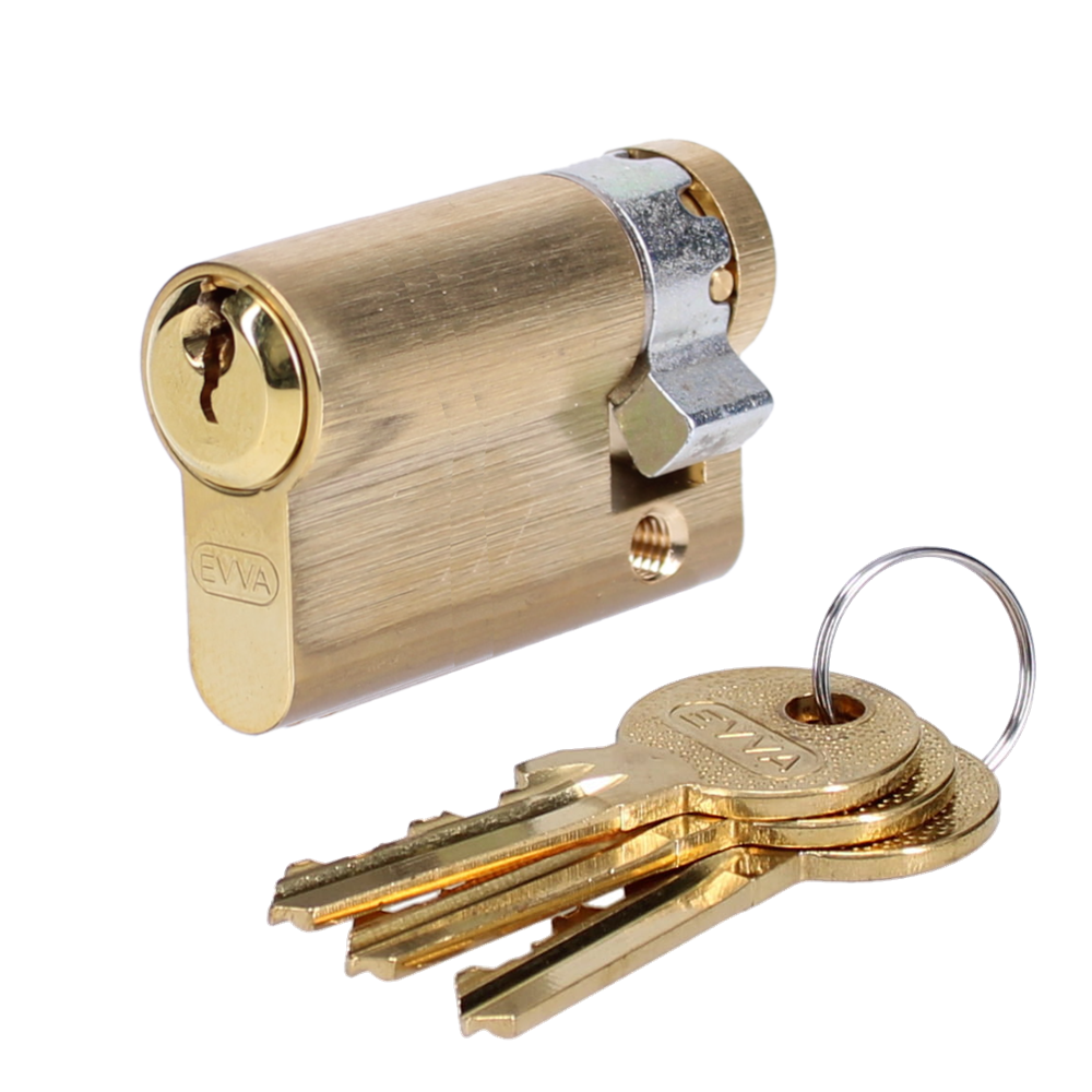 EVVA A5 HZ Euro Half Cylinder With Adjustable Cam KD - 51mm (42-9) PB