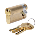 EVVA A5 HZ Euro Half Cylinder With Adjustable Cam KD - 56mm (47-9) PB
