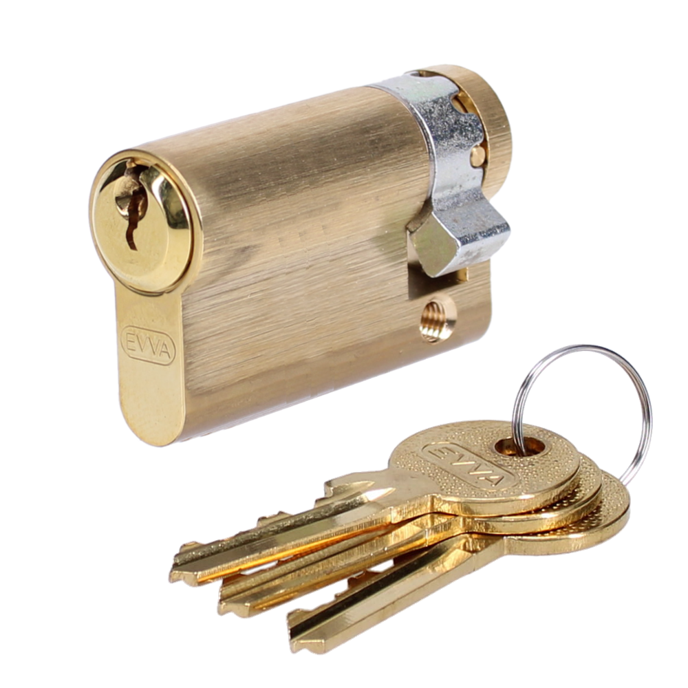 EVVA A5 HZ Euro Half Cylinder With Adjustable Cam KD - 56mm (47-9) PB