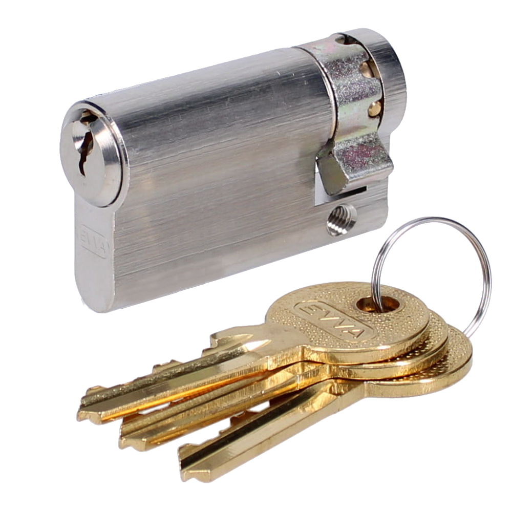 EVVA A5 HZ Euro Half Cylinder With Adjustable Cam KD - 61mm (52-9) NP