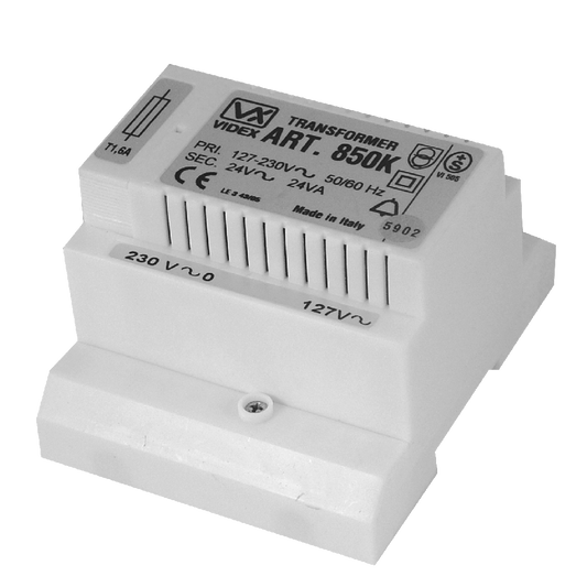 VIDEX 850K Transformer 24VAC - 850K