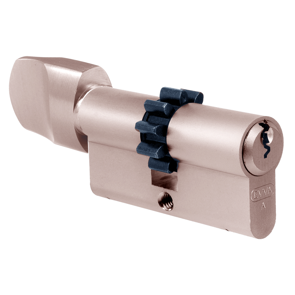 EVVA A5 KDZ COG Euro Key & Turn Cylinder 10 Tooth KD - 62mm 31-T31 (26-10-T26) PB