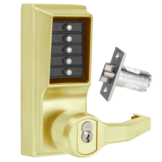 DORMAKABA Simplex L1000 Series L1021B Digital Lock Lever Operated - PB RH With Cylinder LL1021B-03