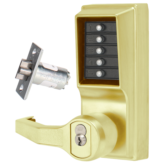 DORMAKABA Simplex L1000 Series L1021B Digital Lock Lever Operated - PB LH With Cylinder LL1021B-03