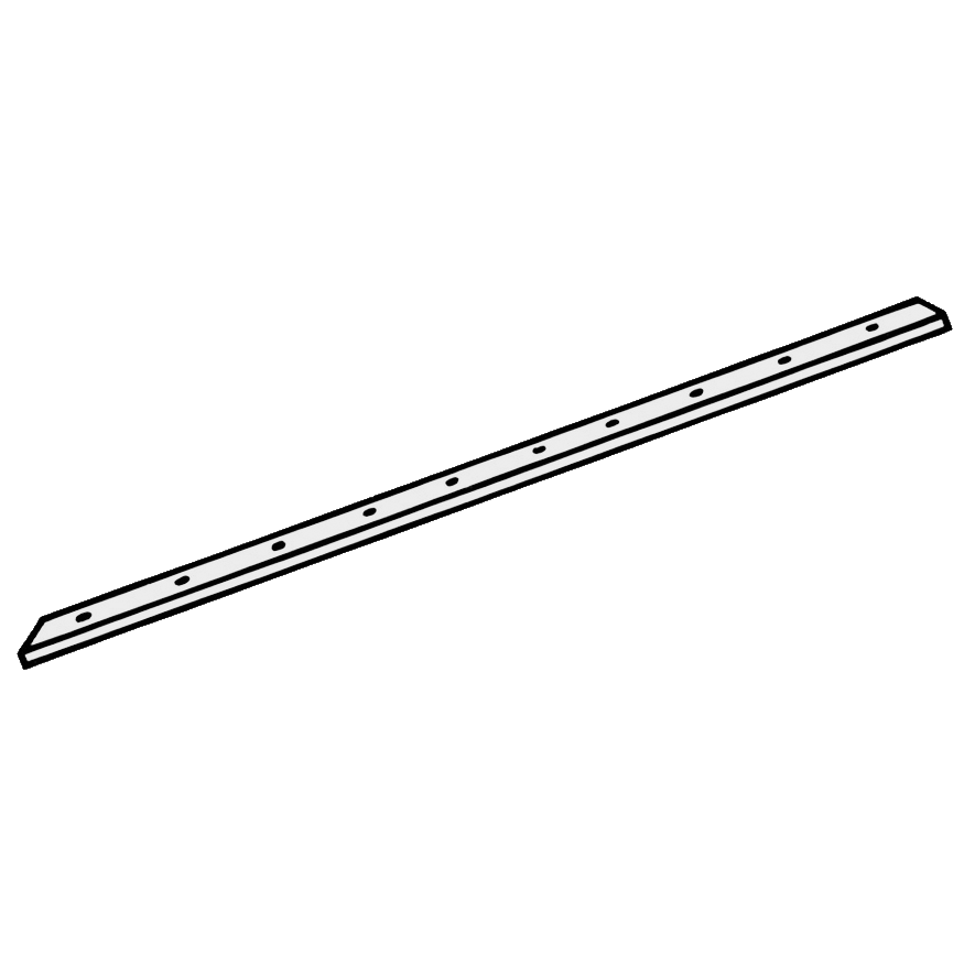KICKSTOP 9615 20mm Birmingham Door Bar - 1980mm White